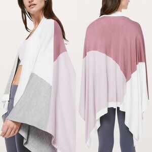 Lululemon Hatha Wrap Quicksand Misty Pink White Heathered Core Light Grey